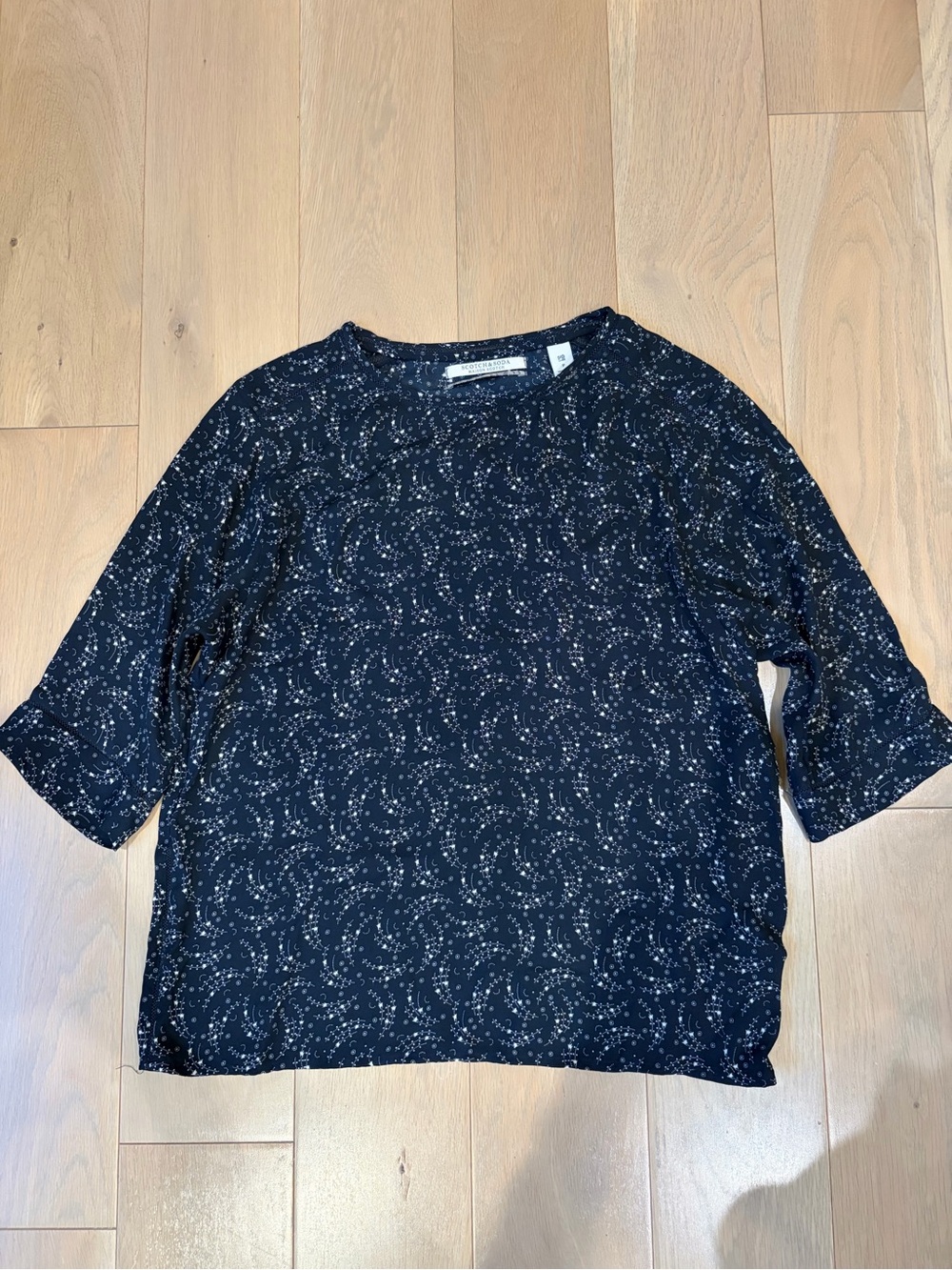 Scotch & Soda Navy Printed Blouse P